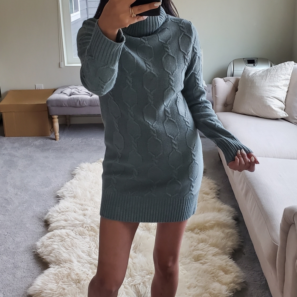 Turtleneck Sweater Dress